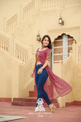 Traditional Bandhani Print Half Sleeve Kutchi Work Navratri Kurti ππ